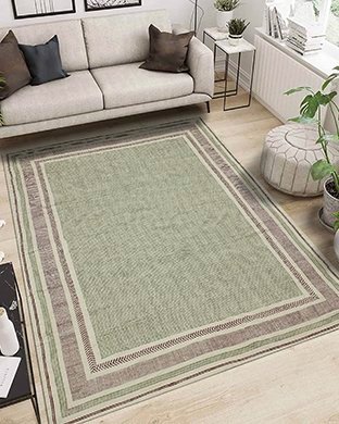 Green rug
