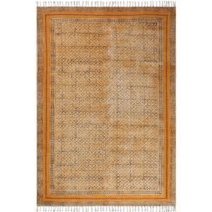 Cotton Antique Rug Hand Block Printed Carpet