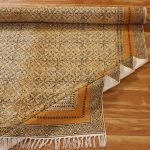 Cotton Antique Rug Hand Block Printed Carpet