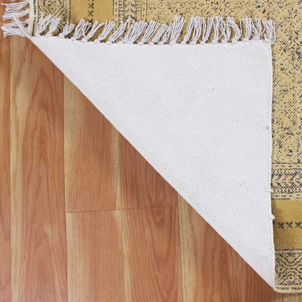 Large Carpet Hand Block Print Antique Rug - Image 6