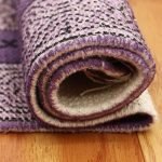 Hands crafted Cotton Purple Stencil Area Rug