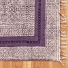 Hands crafted Cotton Purple Stencil Area Rug - Image 7