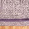 Hands crafted Cotton Purple Stencil Area Rug - Image 8