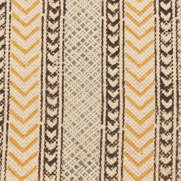 Hand Block Printed Natural Cotton Area Rug - Image 8