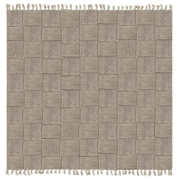 Hand Block Print Large Rug Geometric Dhurrie