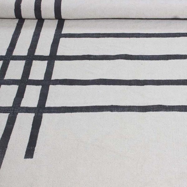 Hand Block Printed White Rug Beautiful Cotton - Image 5