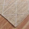 Hand Braided Beige Square Checked Jute Office Area Rug - Image 6