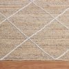 Hand Braided Beige Square Checked Jute Office Area Rug - Image 7