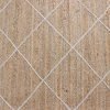 Hand Braided Beige Square Checked Jute Office Area Rug - Image 8