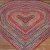 Multicolor Heart Shaped Cotton Jute Rug Perfect Gift For Her - Image 3