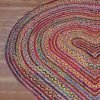 Multicolor Heart Shaped Cotton Jute Rug Perfect Gift For Her - Image 4