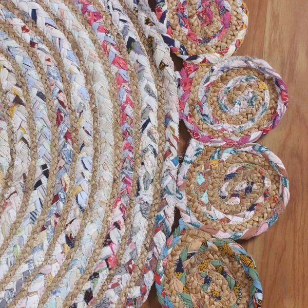 Cotton Jute Hand Braided Scalloped Area Rug - Image 7