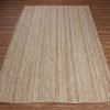 Hand Braided Jute Geometric Beige Square Area Rug - Image 3