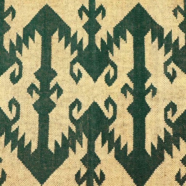 Wool Green Kilim Handwoven Runner Area Rug - Image 8
