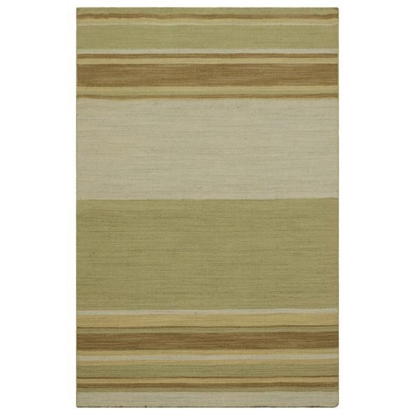 Hand Woven Multicolor Wool Striped Area Dhurrie