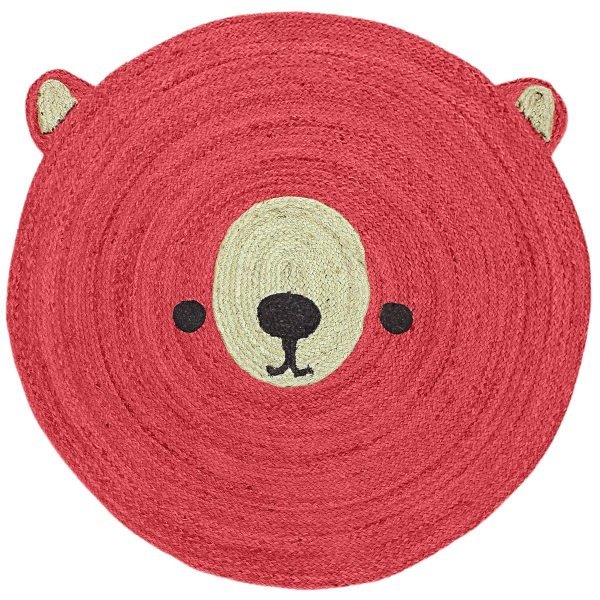 Hand Braided Animal Design Jute Round Rug