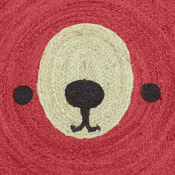 Hand Braided Animal Design Jute Round Rug - Image 4
