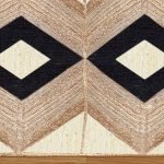 Beige Geometric Hand-Braided Jute Area Rug