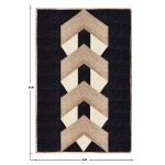 Black City Retreat Hand-Braided Jute Dhurrie