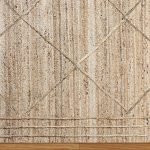 Hand Braided Beige Geometric Jute Rug