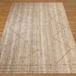 Beige Hand Braided Geometric Jute Area Rug