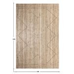 Beige Hand Braided Geometric Jute Area Rug