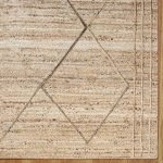 Beige Geometric Hand braided Jute Rug