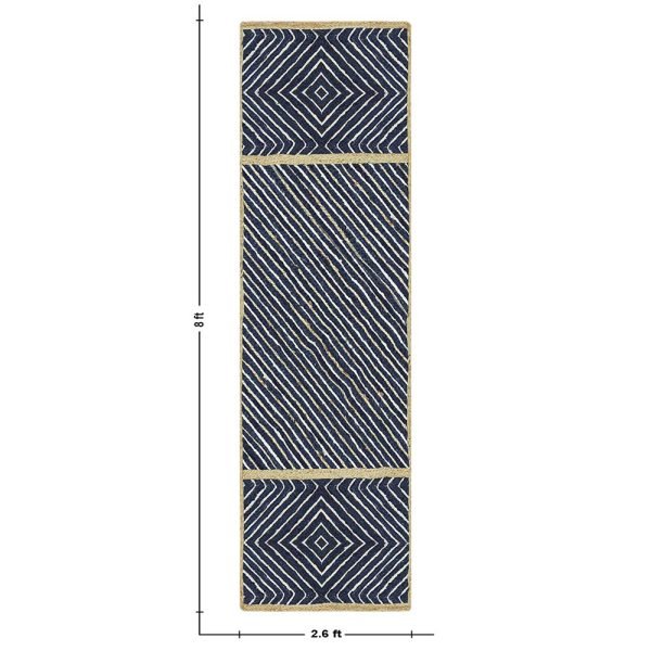 Personalize Your Space Blue Custom Jute Rug - Image 5