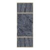 Geometric Blue Hand Braided Jute Rug