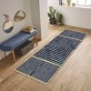 Geometric Blue Hand Braided Jute Rug - Image 2