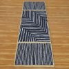 Geometric Blue Hand Braided Jute Rug - Image 3