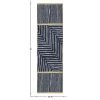 Geometric Blue Hand Braided Jute Rug - Image 5
