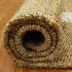 Handwoven Jute Beige Geometric Beautiful Rug