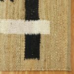 Handwoven Jute Beige Geometric Beautiful Rug