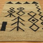 Handwoven Black Gray Jute Area Rug