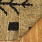 Handwoven Black Gray Jute Area Rug