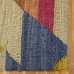 Handwoven Geometric Beige Multicolor Jute Rug