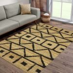 Handcrafted Beige Black Jute Area Rug
