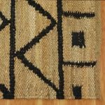 Handcrafted Beige Black Jute Area Rug