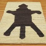 Hand Woven Animal Print Jute Beige Area Rug