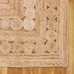 Hand Braided Beige Jute Geometric Area Rug