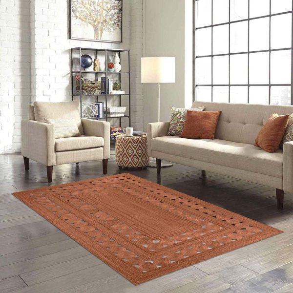 Brown Hand Braided Jute New Modern Area Rug - Image 2