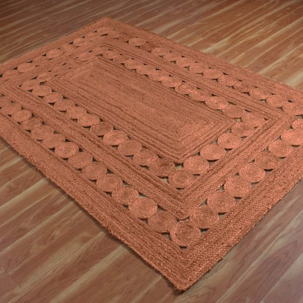 Brown Hand Braided Jute New Modern Area Rug - Image 3