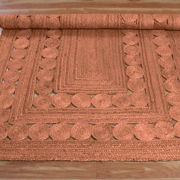 Brown Hand Braided Jute New Modern Area Rug - Image 4