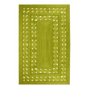 Green Hand Braided Jute New Modern Area Rug