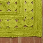 Green Hand Braided Jute New Modern Area Rug