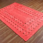 Red Hand Braided Jute New Modern Area Rug