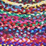 Indian Handmade Multicolor Cotton Round Area Rug