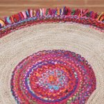 Hand Braided Cotton Jute Multicolor Area Rug