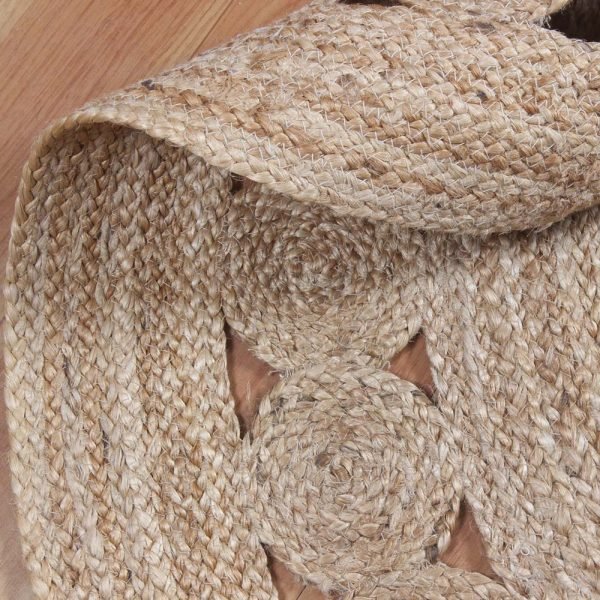 Beige Hand Braided Jute Round Outdoor Rug - Image 5